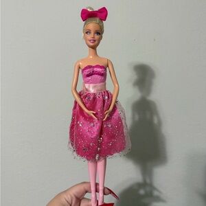 Barbie Doll in Sparkling Pink Dress with Bow